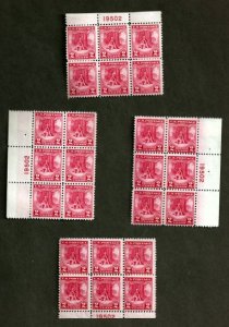 BOBPLATES US #645 Valley Forge Matched Set Plate Blocks 19502 F-VF HR SCV= $100+