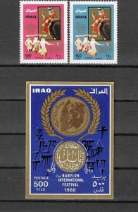 IRAQ 1988 1845/1846 + MS 1847 MNH