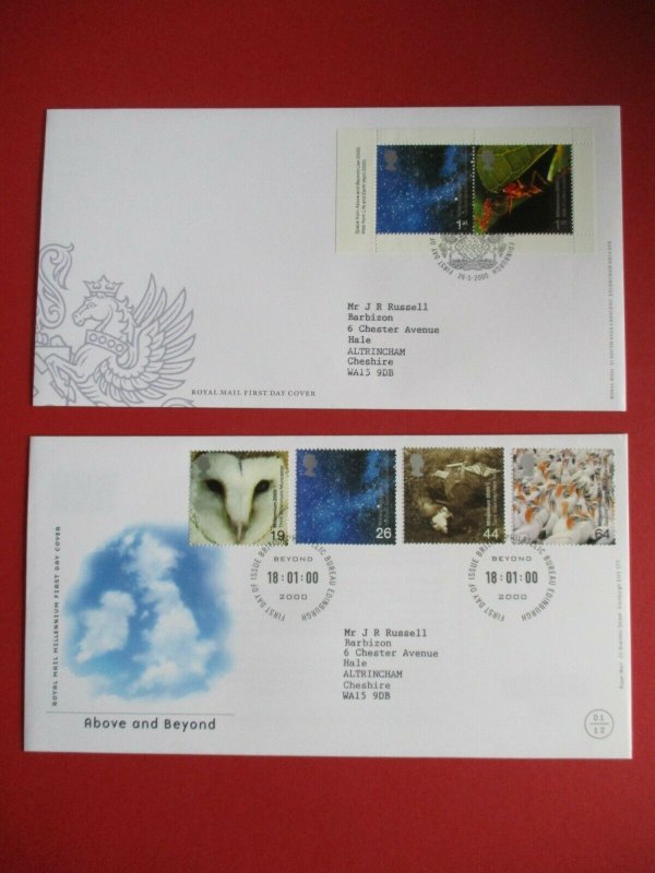 2000 First Day Covers Complete Philatelic Bureau Edinburgh 1 London Used Typed