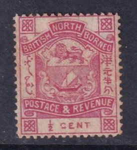 North Borneo 1887 Sc 35 Coat of Arms 0.5c Ng