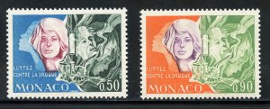 Monaco 862-63 MNH, Fight Against Drug Abuse Set from 1973.