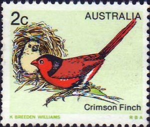 Australia 1979 Sc#714, SG#670 2c Crimson Finch UNUSED