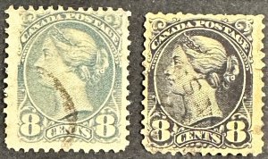 Canada #44 Used 8c Queen Victoria (2 Varieties) 1888-97 [R1195]