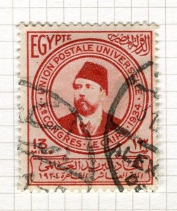 EGYPT; 1934 early UPU Cairo Congress issue fine used 13m. value