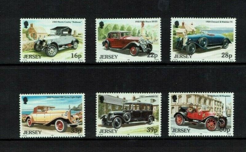 Jersey 1992, Vintage Cars, (2nd series)   MNH set 