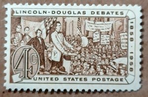 United States #1115 4c Lincoln-Douglas Debates Centennial MNH (1958)