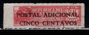 Ecuador - #RA44 Tobacco Stamp Surcharged - Used