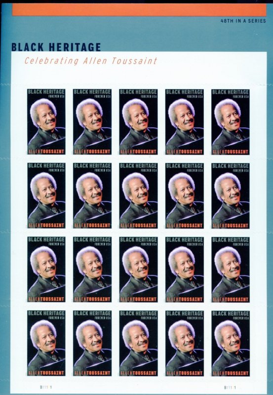 UNITED STATES 2025 ALLEN TOUSSAINT SHEET(20) FOREVER STAMPS MINT NH