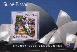 Guinea-Bissau 2001 CYCLING WINNERS SYDNEY 2000 OLYMPICS Souvenir Sheet MNH