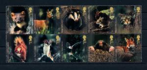 [53232] Great Britain 2004 Forest animals Fox Mouse Cat Squirrel Bat MNH