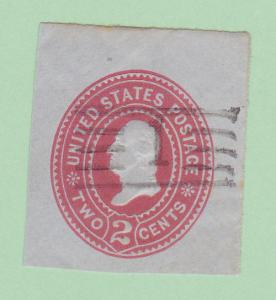  U 370 2 cent carmine cut square