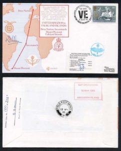 RD5a UK to Falkland Islands Signed by Crew Member and David Hamilton (F)