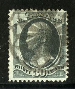 U.S. #165  USED FINE N.Y.F.M.CANCEL ,S.P. TOP$130.00 SCV  BIN $65.00