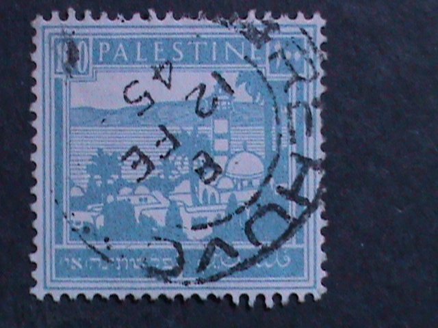 ​PALESTINE-1927- SC#80 TIBERIAS & SEA OF GALILEE USED VF 96 YEARS OLD-RARE