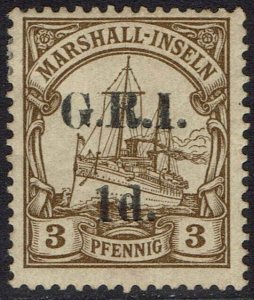 GRI MARSHALL ISLANDS 1914 YACHT 1D ON 3PF 5MM SPACING