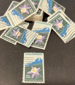 ~~VINTAGE TREASURES ~~ Stamps For Crafting: US Colorado 13c; 30 Pieces