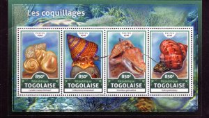 TOGO 2016 SEA SHELLS MINT VF NH O.G M/S (17TO)