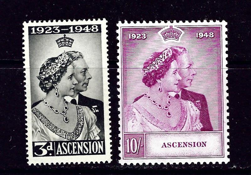 Ascension 52 MNH 1948 KGVI Silver Wedding low value