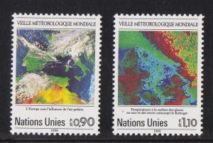 U.N.  Geneva # 176-177, World Weather Watch Mint NH, 1/2 Cat