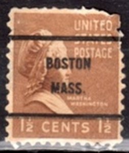 US Stamp #805x61 - Martha Washington Regular Issue 1938 w/ Precancel