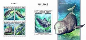 Z08 MOZ18515ab MOZAMBIQUE 2018 Whales MNH ** Postfrisch Set