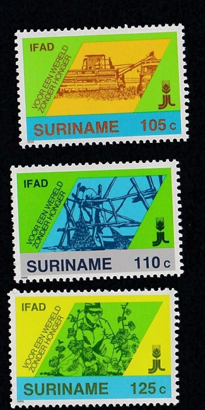 Suriname # 819-821, IFAD 10th Anniversary, Mint NH, 1/2 Cat.