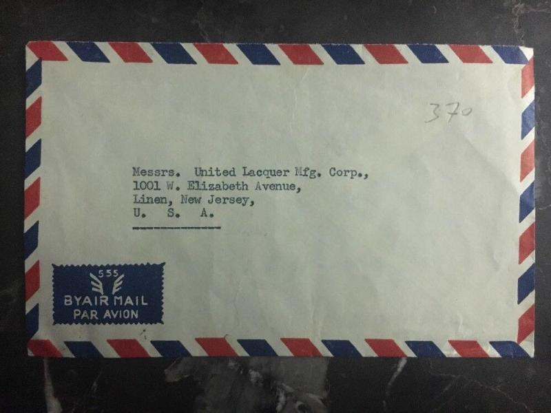 1952 Bangkok Thailand Airmail cover to Linden NJ Usa