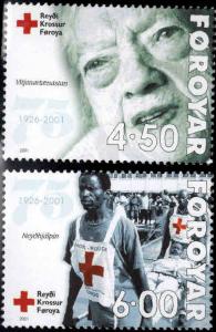 FAROE ISLANDS Scott 393-394 MNH** 2001 Red Cross set