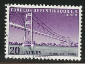 El Salvador Scott C159 Used 1954 airmail stamp