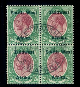 MOMEN: SOUTH WEST AFRICA SG #28 1924 BLOCK USED LOT #60091