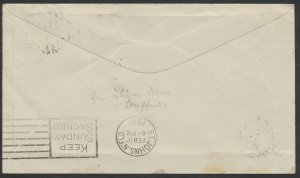 1931 Newfoundland Flight Cover Western Arm FEB 14 to St John's FEB 18