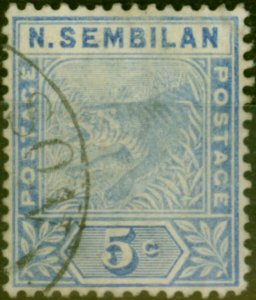 Negri Sembilan 1894 5c Blue SG4 Good Used