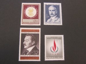 Austria 1968 Sc 810,813,818,819 set MNH