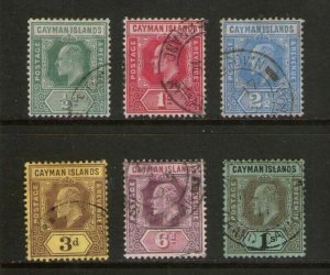 Cayman Islands 1907 KEVII Sc 21-24,26-7 FU