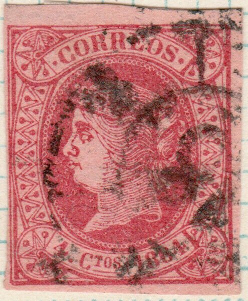 ESPAGNE / ESPAÑA / SPAIN - Ed.64 1864 4cu usado muy bonito - (637zb)