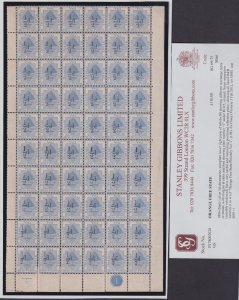 Orange River Colony, Scott 35-39 (SG 69-75), Mint right pane of 60 (see note)