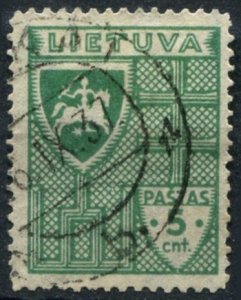 Lithuania Sc#297 Used, 5c grn, Definitive - (1934-1937) (1936)