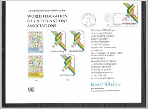 UN New York #SC9 Federation Souvenir Card FDC