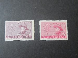 Korea 1957 Sc 245-6 set MNH