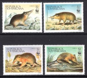 Dominican Republic 1158a-1158d Mammals Singles MNH VF