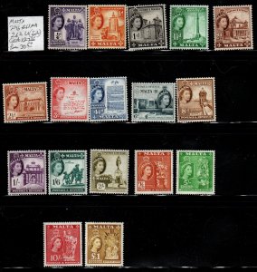 Malta 246-261 Mint Hinged,  262 Used. Set