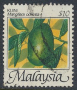 Malaysia     SC# 335  Used perf 13½   Fruits  see details & scans 