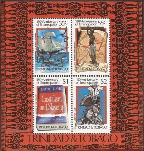 Trinidad & Tobago - 1984 Emancipation Anniversary - 4 Stamp Souvenir Sheet #426a