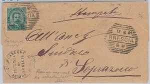 46782  REGNO: storia postale - # 56 su BUSTA annullo COLLETTORIA CALVAGESE 1891