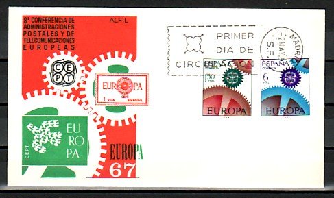 Spain, Scott cat. 1465-1466. Europa issue. First day cover. ^