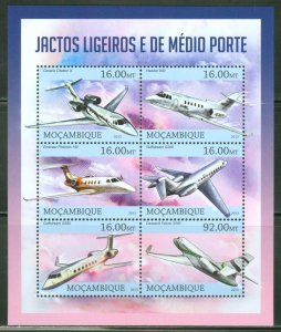 MOZAMBIQUE 2013 PRIVATE JETS   SHEET MINT NH