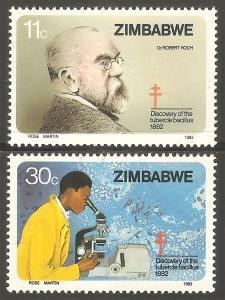 ZIMBABWE Sc# 456 - 457 MNH FVF Set-2 TB Bacillus Robert Koch