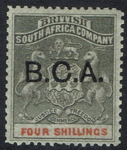 BRITISH CENTRAL AFRICA 1891 ARMS 4/-