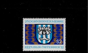 Austria Scott #945, Single 1973 Complete Set FVF MNH