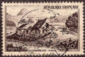 France 632 - Used - 50fr Mt. Gerbier de Jonc (1949)